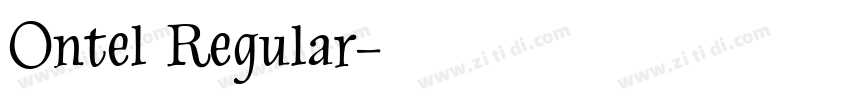 Ontel Regular字体转换